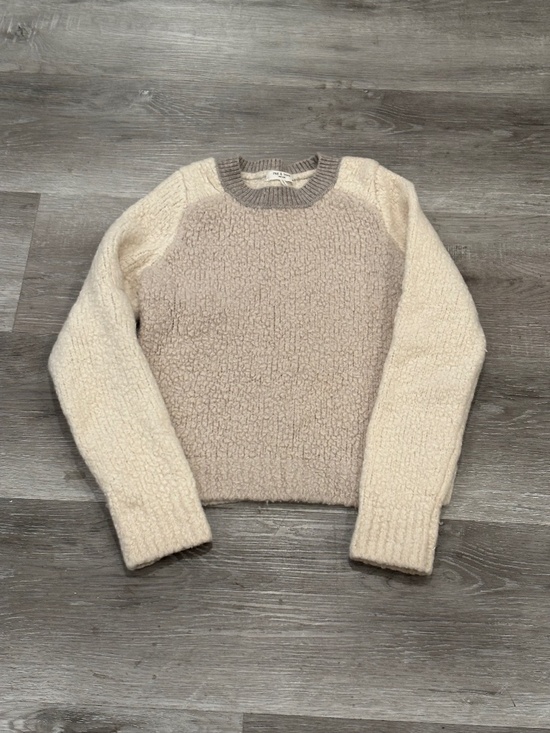rag & bone Sweaters - Rag & Bone The Davis Beige Nubby Extra Fine Merino Wool Crewneck Sweater XS